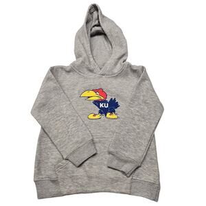 Youth Outer Stuff KU Kansas Jayhawks Gray Hoodie Sweatshirt | Size 5/6